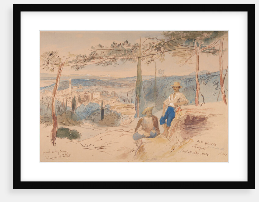 Potamos, Corfu by Edward Lear